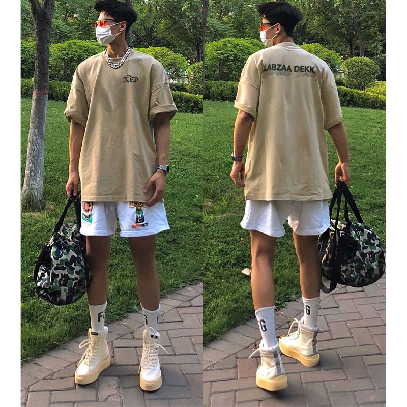 純棉美式復古vibe風短袖t恤男夏季潮流百搭寬鬆休閒半袖上衣潮ins