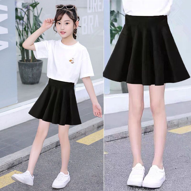 Girls  summer new Korean version short skirt super fairy all-match girl skirt primary school students anti-light pleated skirt