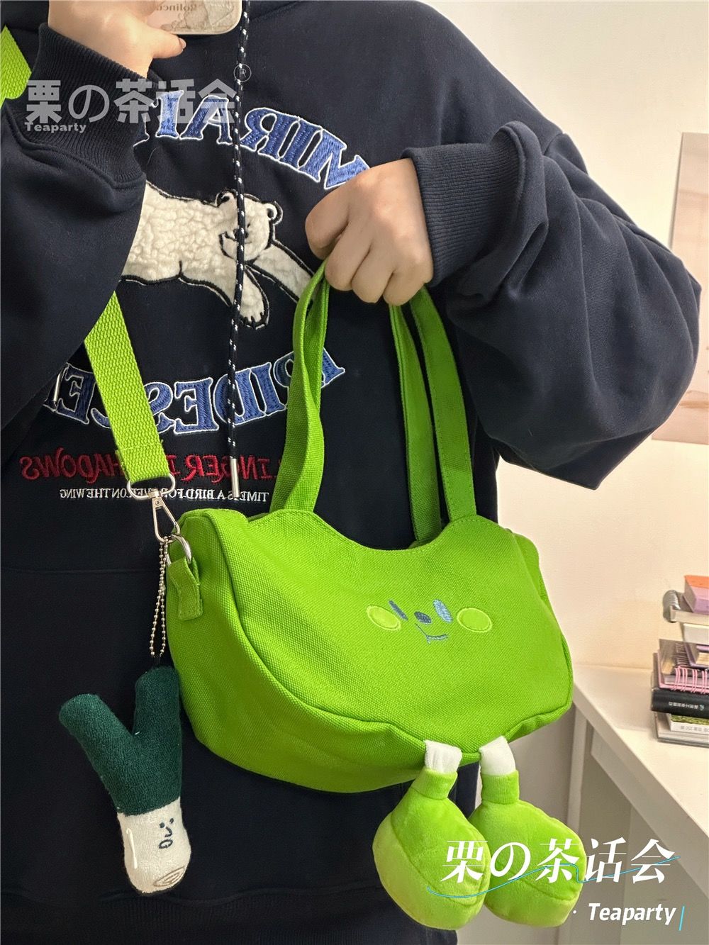 日系ins可愛卡通帆布包女學生休閒斜挎包 chic軟妹少女包包單肩包