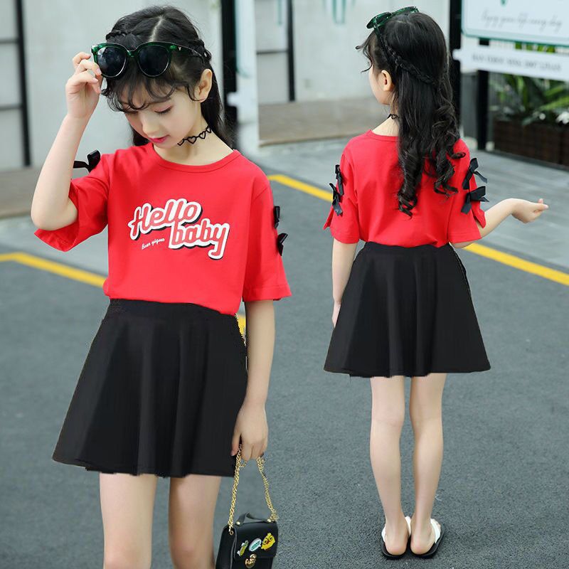 Girls summer dress  Korean version of the new Korean version of the short skirt all-match girl skirt primary school students princess wind pleated skirt