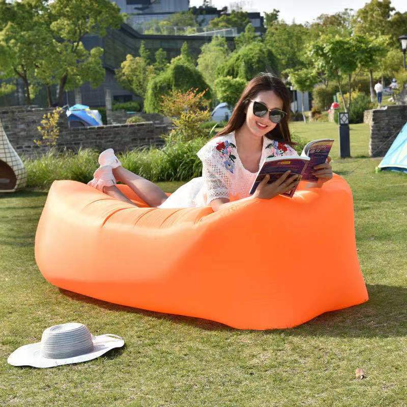 Pointed Style [Free Storage Bag] Oxford Fabric Tear Resistant Orangeoutdoors inflation sofa Lazy man Air bed Single person noon break picnic Music Festival portable Air cushion bed Camping supplies