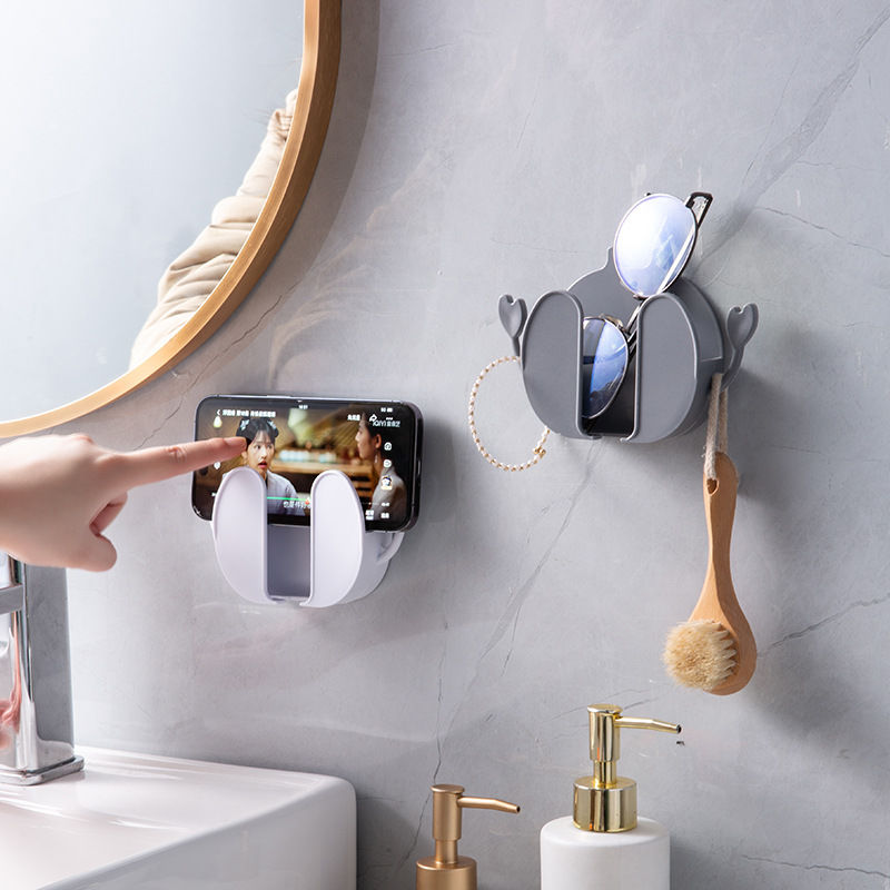 摇控器新款装饰粘贴式手机卫生间可爱架厕所客厅床头置物架壁挂式