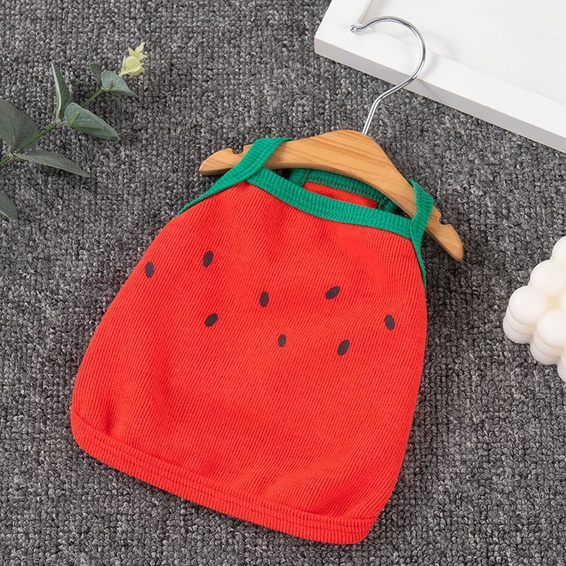 Avocado Sling Dog Clothes Thin Teddy Pet Bibear Cat Small Puppy Spring and Autumn Net Red Tank Top