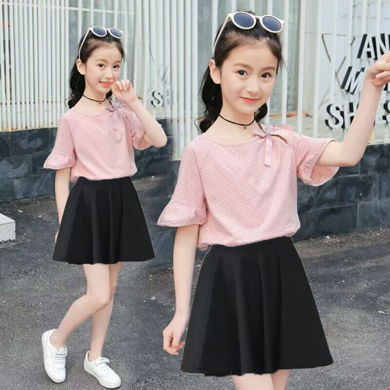 Girls summer new Korean version of jk short skirt foreign style all-match little girl skirt primary school students anti-light pleated skirt