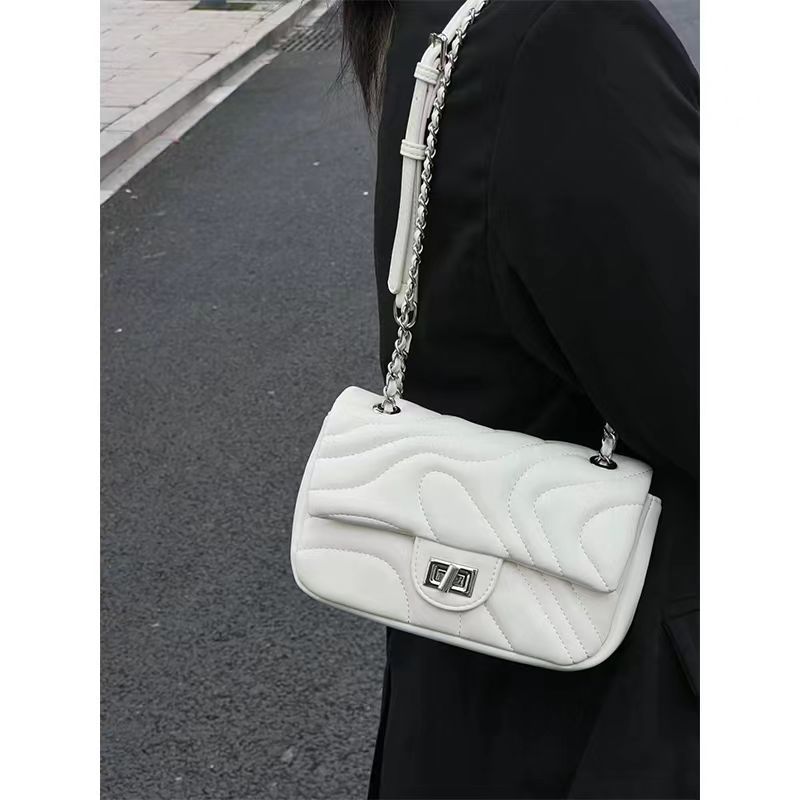 JACD Dune Wind Small Fragrant Wind Embroidered Thread Bag Women's Texture Chain Bag Summer Lock Buckle Trendy Shoulder Bag