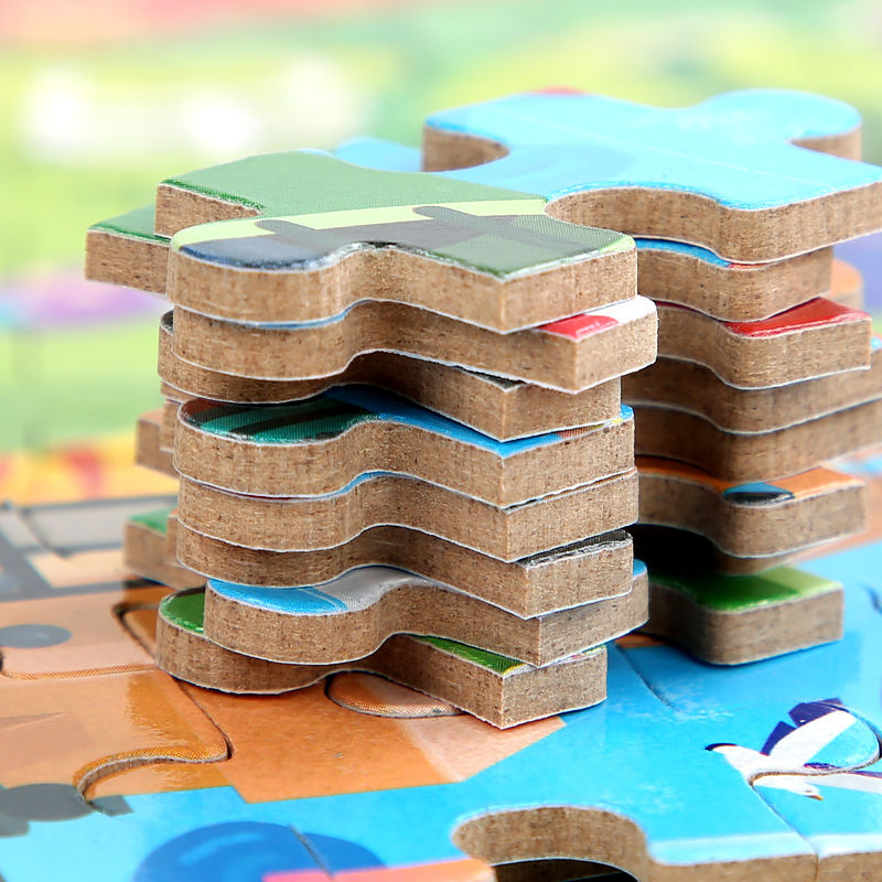 儿童拼图60/100/200片卡通动画片幼儿园益智积木木质玩具铁盒装