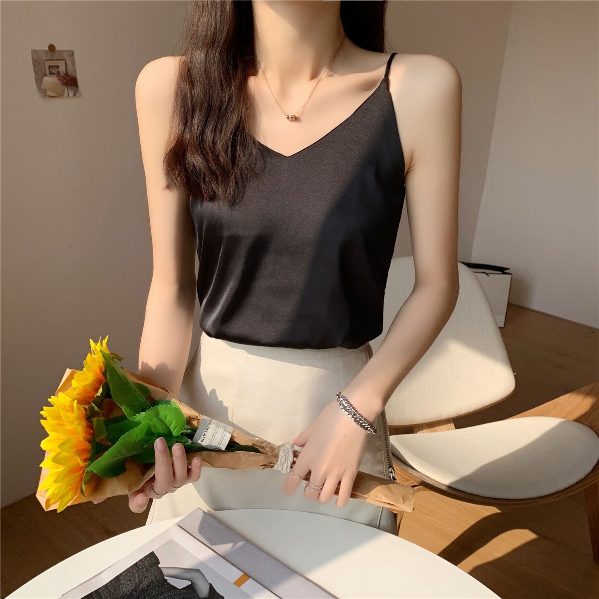 網紅爆款小吊帶女上衣夏季新款時尚簡約西裝外穿內搭小背心ins潮