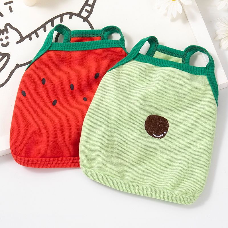 Cat clothing, breathable and cool in summer, avocado suspender, watermelon vest, kitten English short pet dog clothing