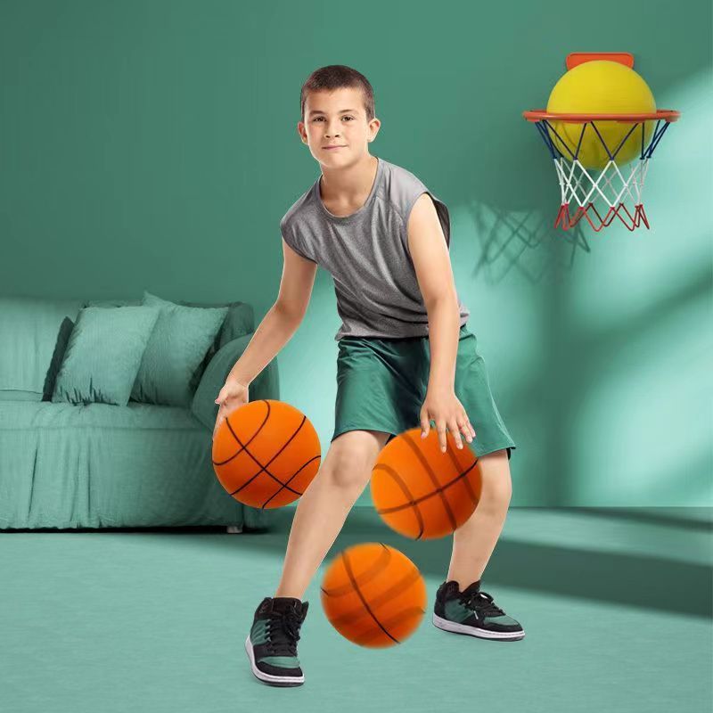 静音篮球儿童静音球无声拍拍球家用球类玩具篮筐家用室内