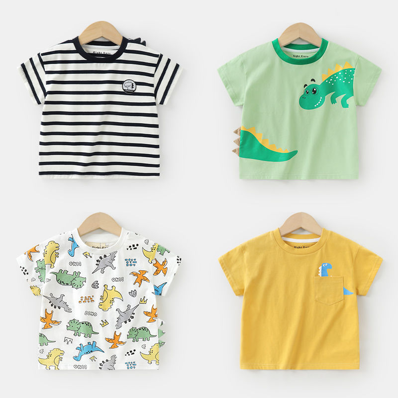 右欧男童小恐龙系列短袖T恤夏装童装儿童宝宝小童半袖上衣夏季