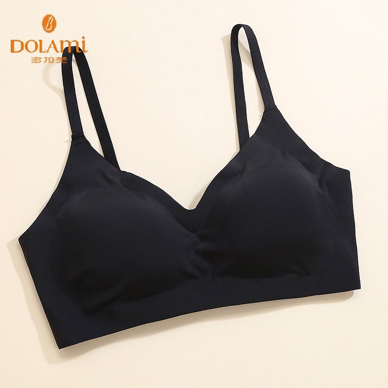 Dolame sports underwear girls light and thin bra without steel ring big chest small gathered bra shockproof running vest