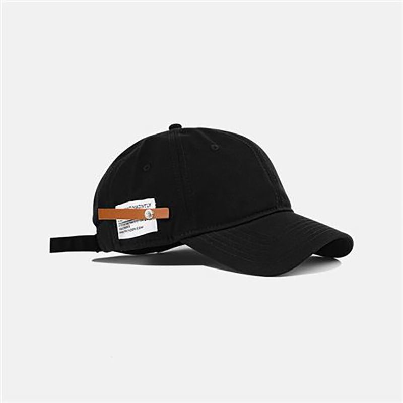 Original Retro Versatile English Small Leather Label Cap Casual Baseball Cap Men Soft Top Simple Brown Hat Women