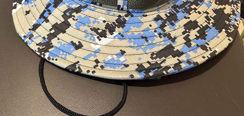 Chapeau d'été en filet à grand bord pour hommes, seau d'alpinisme en plein air, protection solaire, camouflage solaire, chapeau de pêche_voghion.com