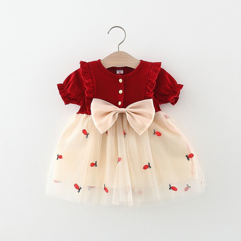 女童短袖连衣裙夏季婴儿童长款公主裙子0一1-2-3岁小童女宝宝洋气