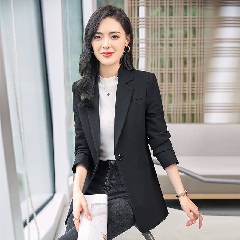 White small suit jacket female spring and autumn  new casual ladies high-end slim waist small suit