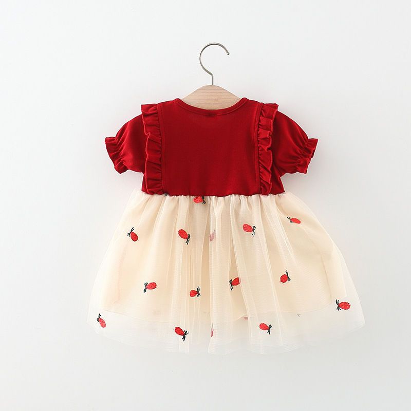 女童夏季新款连衣裙法式0-3长款长袖裙子韩版女宝宝公主裙短袖2