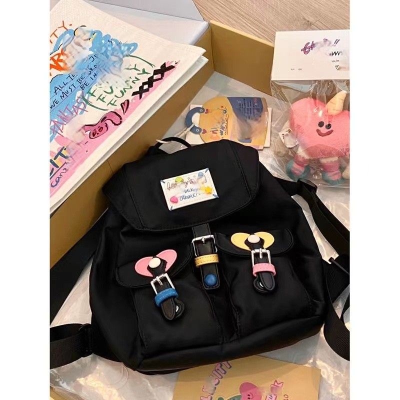 Cute candy girl simple niche original schoolbag for middle and high school students lightweight commuting single shoulder...