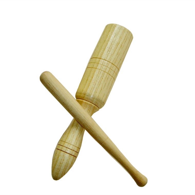 手持大号螺纹单响筒木质儿童玩具幼儿园奥尔夫打击乐器加沟单响筒