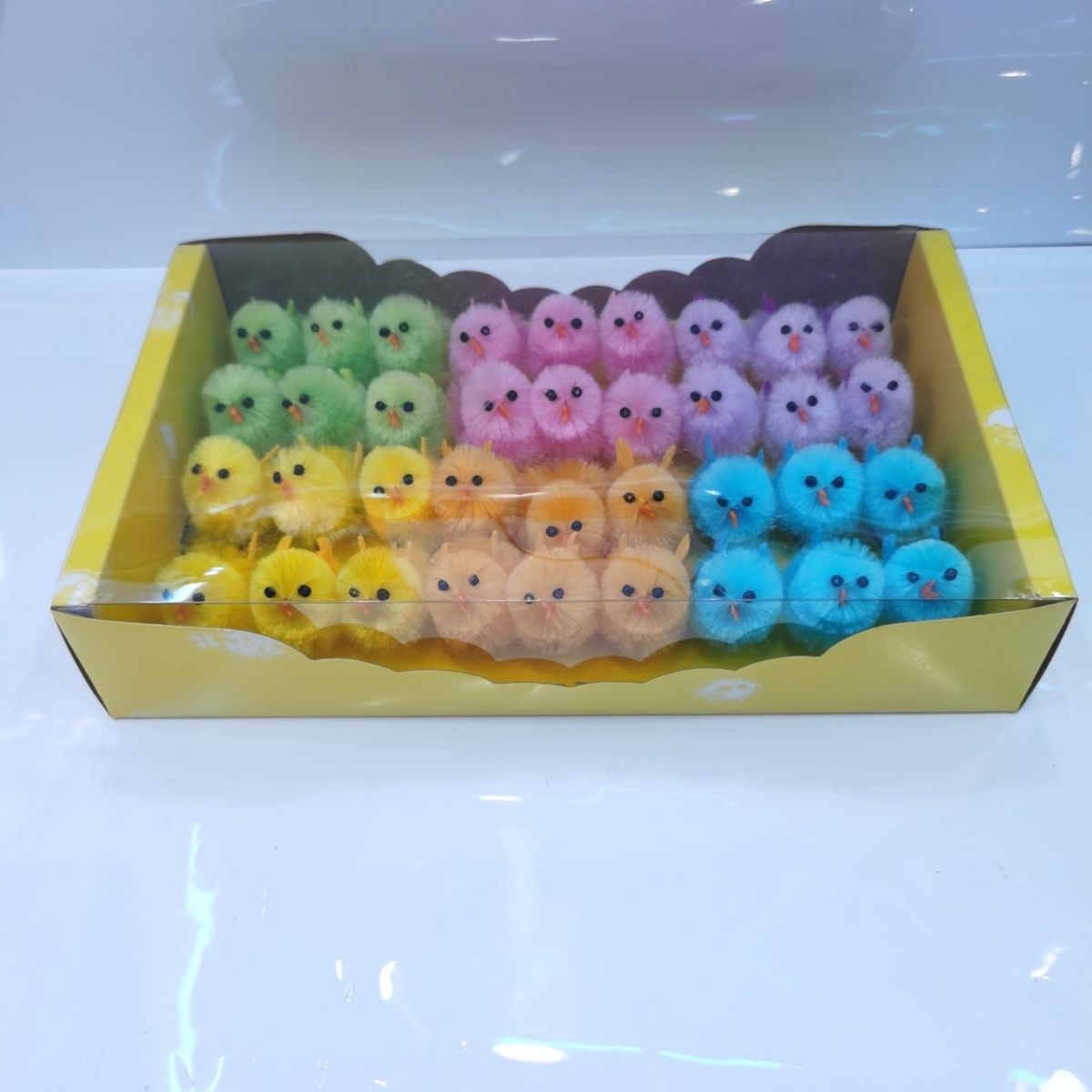 网红玩具新款2.5cm高度diy仿真彩色36只装/黄色36只装毛绒小鸡