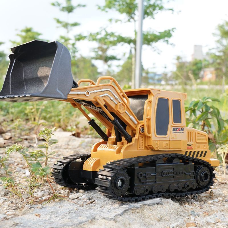 无线遥控推土机铲车玩具车男孩合金电动汽车模型儿童工程车挖掘机
