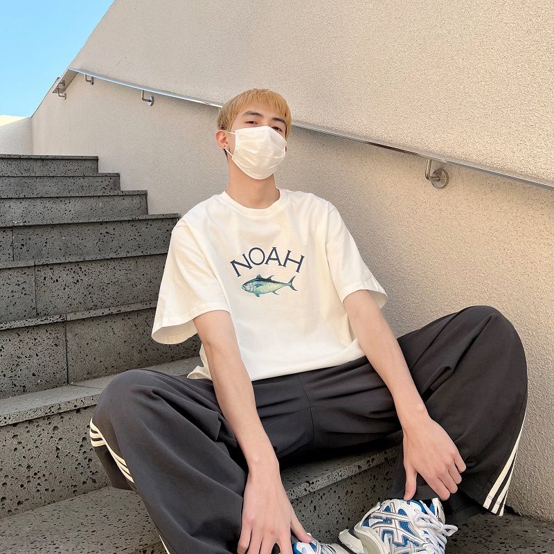 美式重磅純棉短袖t恤男士潮牌夏季寬鬆上衣服半袖體恤衫情侶裝