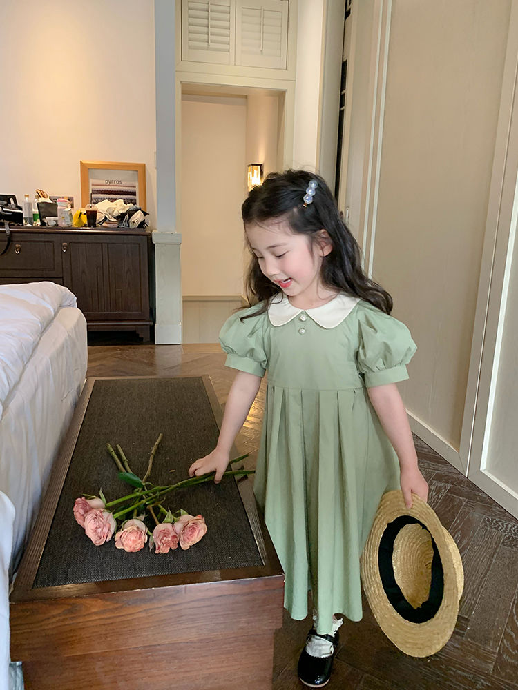 Girls' summer dress children's fresh princess skirt summer foreign style 2023 new Korean version of children's clothing for girls