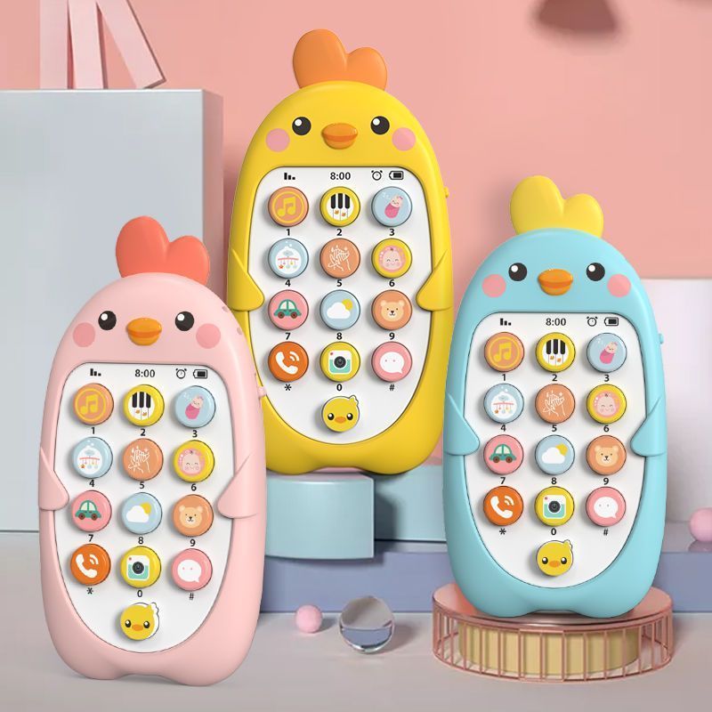 儿童手机玩具婴儿可啃咬益智早教仿真音乐电话机男孩女孩1岁3宝宝