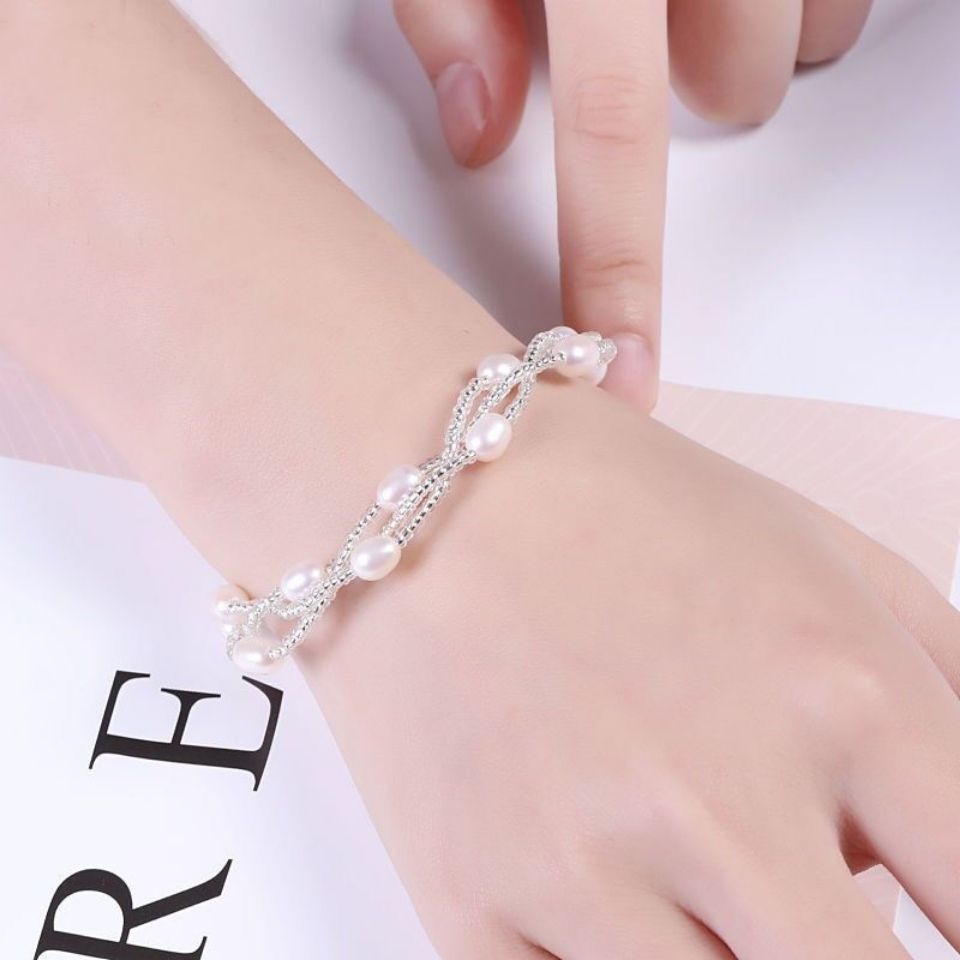 New style bracelet female ins Korean version simple couple girlfriends bracelet pearl bracelet jewelry female trend all-match bracelet