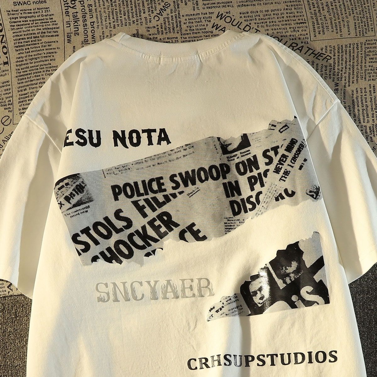 100%純棉美式街頭潮牌重磅短袖t恤女夏歐美高街小眾國潮嘻哈上衣