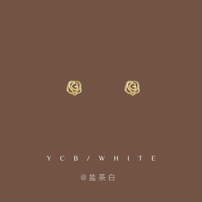 「昭和小玫瑰」純銀耳釘睡覺不用摘mini小巧精緻日常百搭925銀針