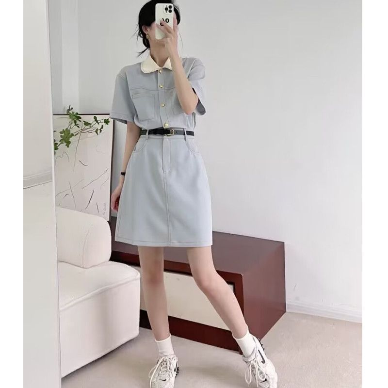 [Belt delivery] Tooling one-piece shorts women's summer 2023 new style small and thin high-end jumpsuit