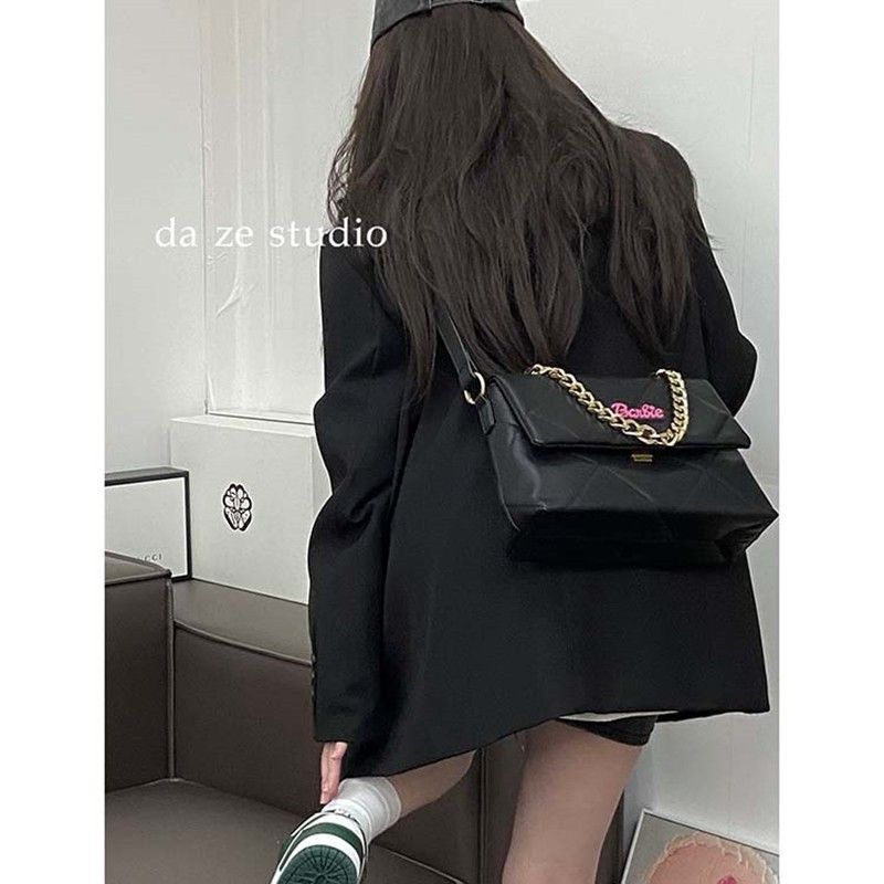 Bag women  new autumn and winter single shoulder Messenger large capacity high-quality rhombus chain  commuter tote bag