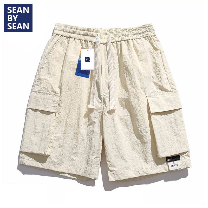 SEANBYSEAN短裤男士夏季冰丝薄款潮牌ins宽松篮球运动休闲五分裤