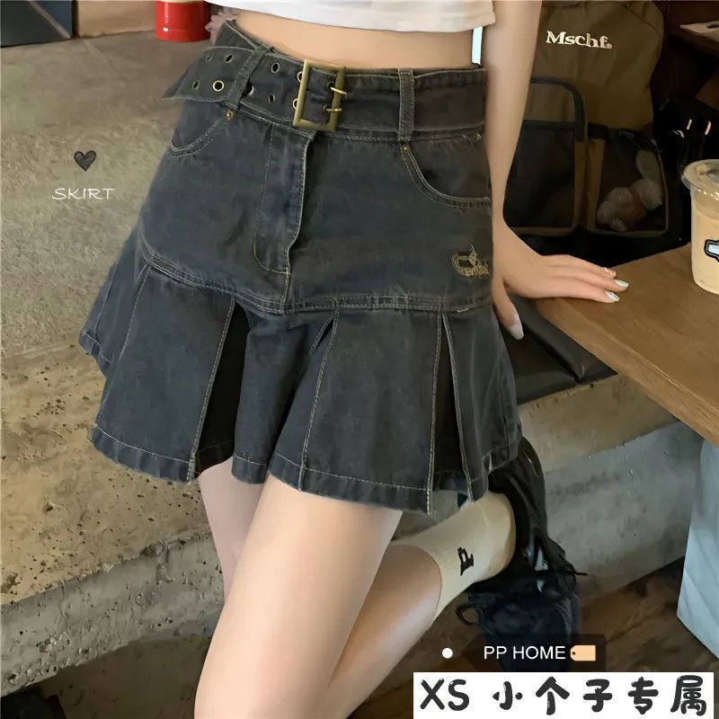 牛仔短裙a字半身裙女夏2023年新款爆款小個子百搭ins高腰顯瘦裙子