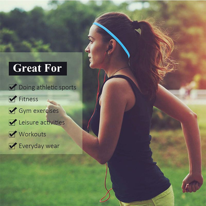 【 】 Faixas de cabeça esportivas antiderrapantes de silicone para absorção de suor, masculinas e femininas, para ioga, corrida, futebol e suor_voghion.com