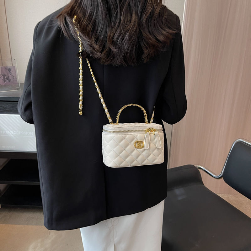 Luxus klasszikus dizájnú női táska, kockás, kis arany golyóval, új stílusú retró, minden az egyben vállra akasztható, hónaljra átvethető crossbody táska_voghion.com