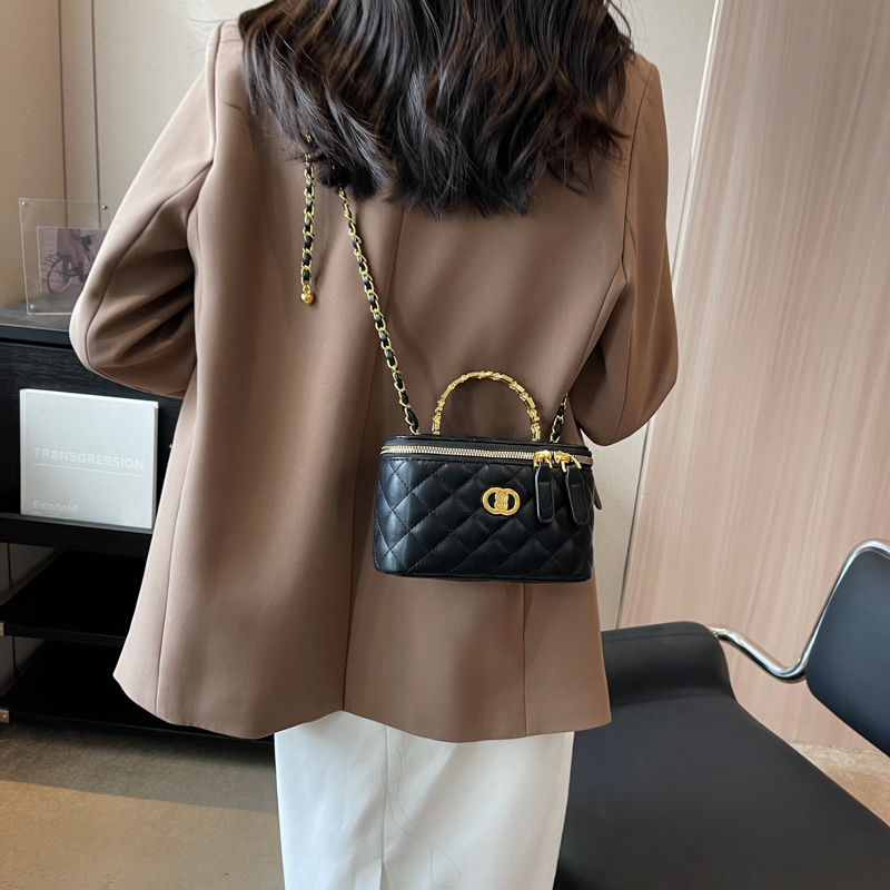 Luxus klasszikus dizájnú női táska, kockás, kis arany golyóval, új stílusú retró, minden az egyben vállra akasztható, hónaljra átvethető crossbody táska_voghion.com