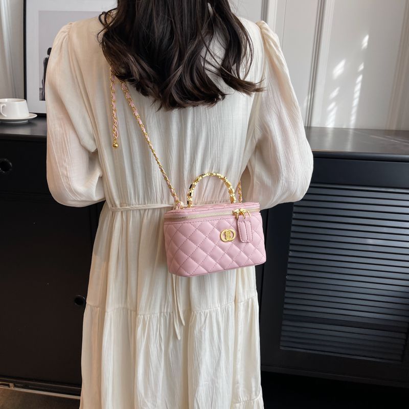 Luxus klasszikus dizájnú női táska, kockás, kis arany golyóval, új stílusú retró, minden az egyben vállra akasztható, hónaljra átvethető crossbody táska_voghion.com
