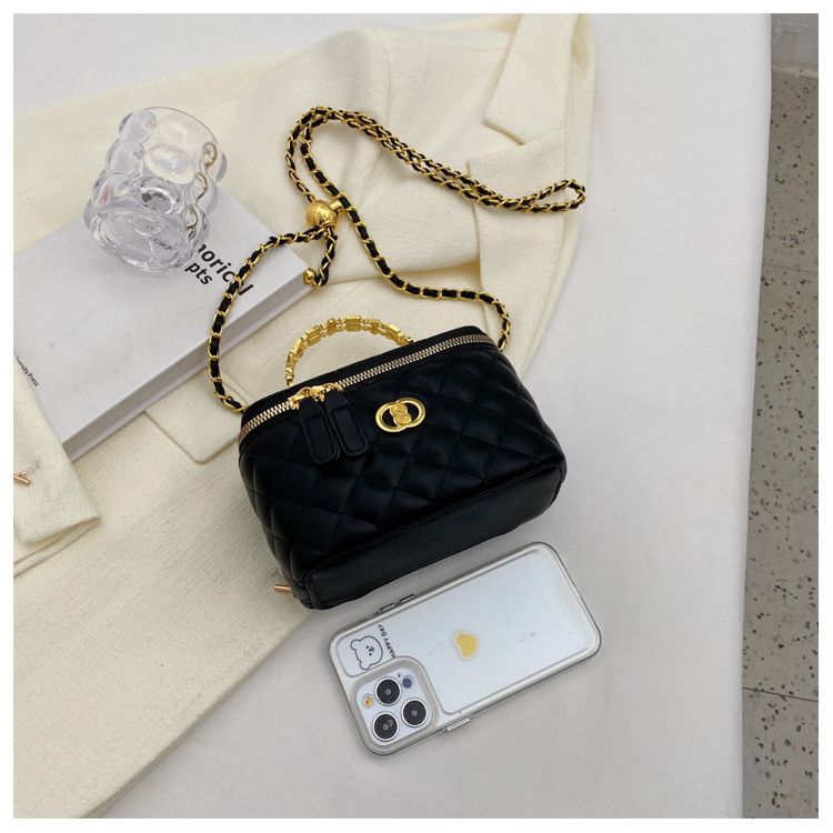 Luxus klasszikus dizájnú női táska, kockás, kis arany golyóval, új stílusú retró, minden az egyben vállra akasztható, hónaljra átvethető crossbody táska_voghion.com