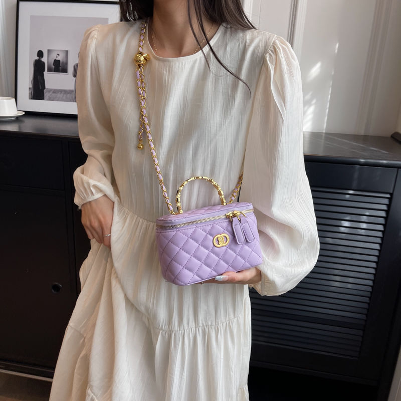 Luxus klasszikus dizájnú női táska, kockás, kis arany golyóval, új stílusú retró, minden az egyben vállra akasztható, hónaljra átvethető crossbody táska_voghion.com