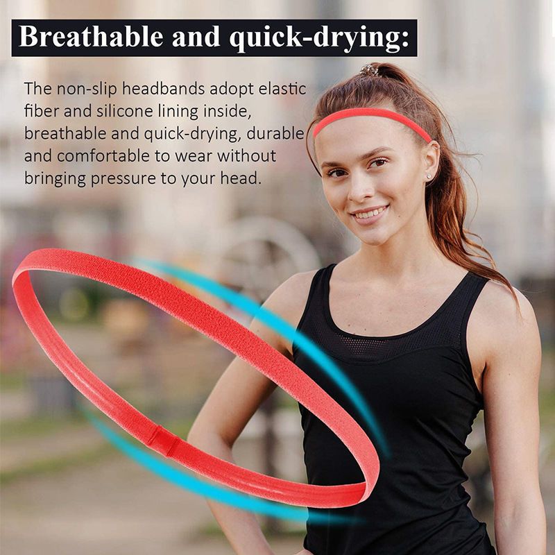 【 】 Faixas de cabeça esportivas antiderrapantes de silicone para absorção de suor, masculinas e femininas, para ioga, corrida, futebol e suor_voghion.com