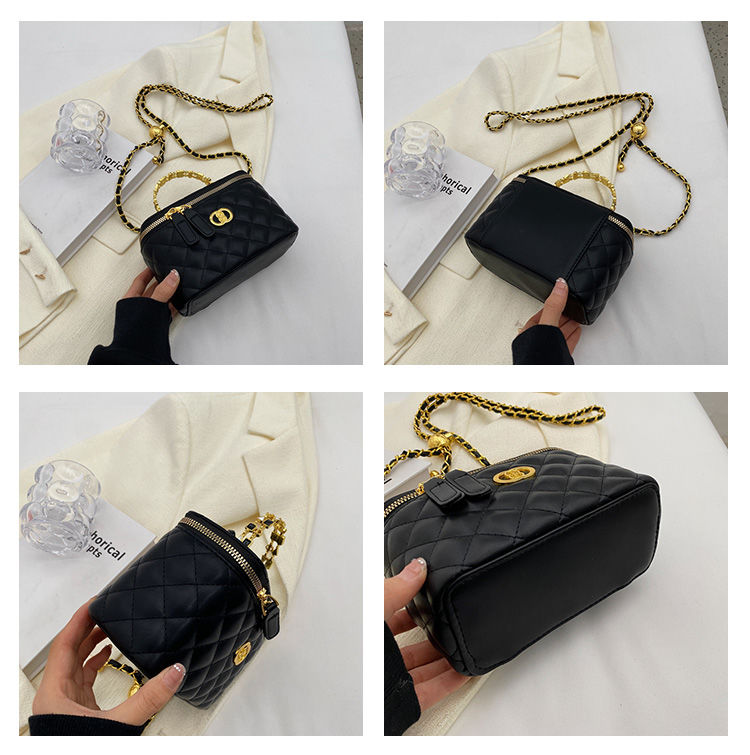 Luxus klasszikus dizájnú női táska, kockás, kis arany golyóval, új stílusú retró, minden az egyben vállra akasztható, hónaljra átvethető crossbody táska_voghion.com