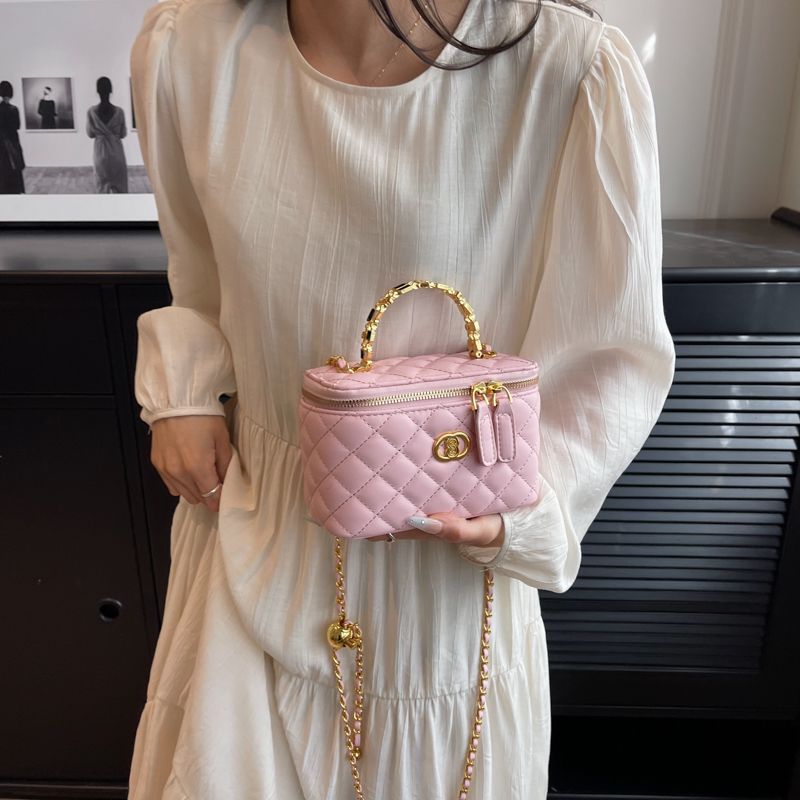 Luxus klasszikus dizájnú női táska, kockás, kis arany golyóval, új stílusú retró, minden az egyben vállra akasztható, hónaljra átvethető crossbody táska_voghion.com