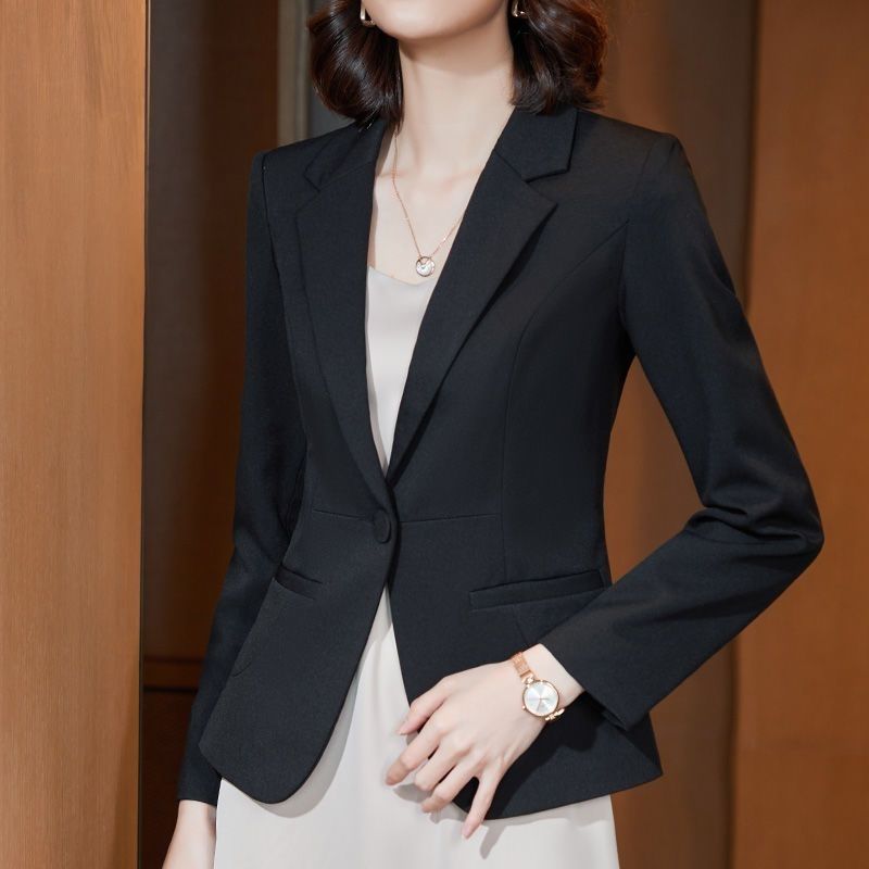 小西裝外套女2023春秋薄款韓版時尚修身短款氣質休閒百搭西服上衣