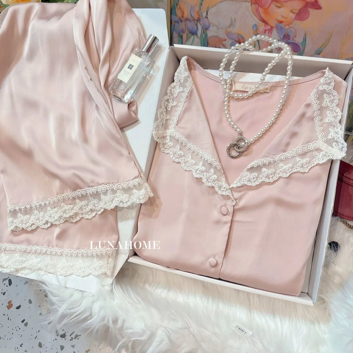 冰絲純欲睡衣春秋款女年新款緞面高級感奢華真絲綢秋天家居服套裝