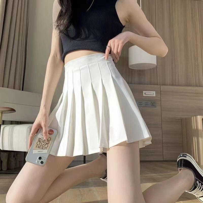 百褶裙女春夏季新款韓版學院風高腰a字裙顯瘦百搭jk裙甜辣妹短裙