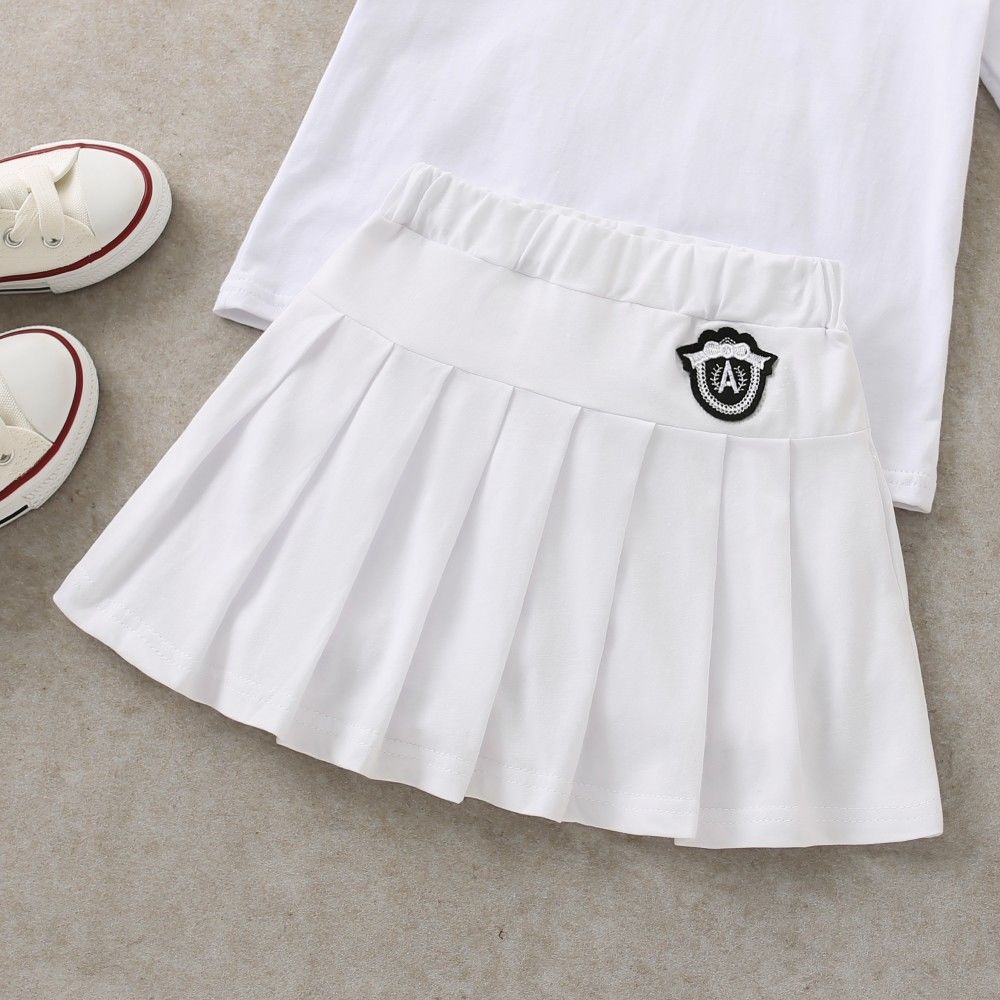 Girls' skirt summer new pleated skirt small and medium-sized children's pure cotton JK all-match skirt baby summer dress college skirt