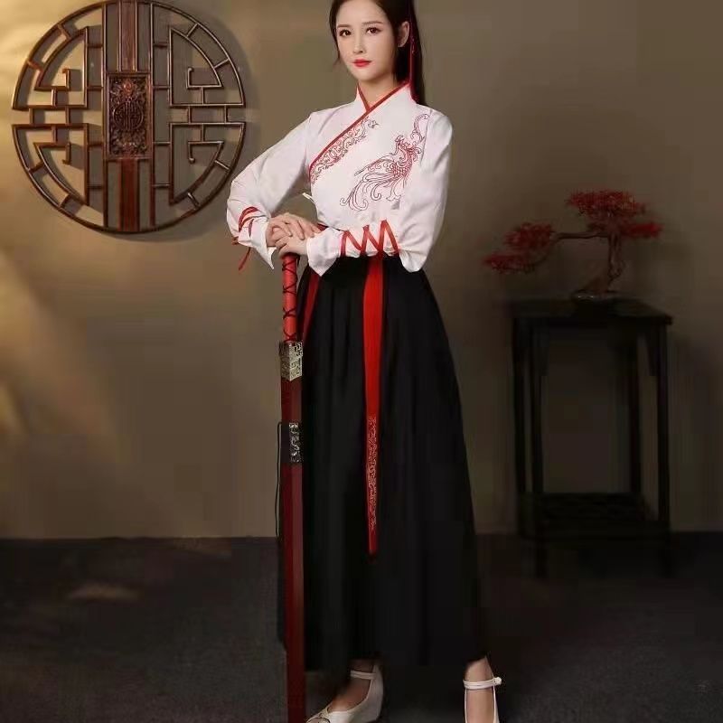 Ancient costume Hanfu male and female couples Chinese style chivalrous Han element student class clothing sports meeting opening dance performance clothing