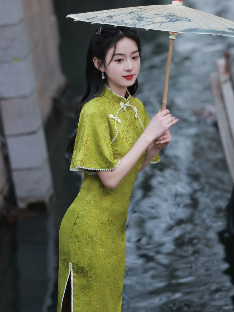 改良旗袍年夏季新款年轻款少女复古民国中国风气质老上海优雅