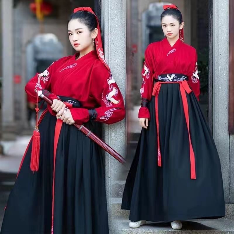 Ancient costume Hanfu male and female couples Chinese style chivalrous Han element student class clothing sports meeting opening dance performance clothing